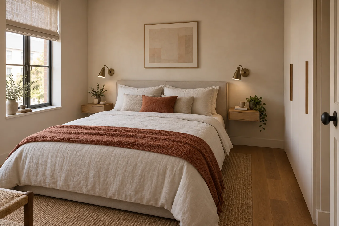 room concept illustrating how to light a room that feels good after dark.